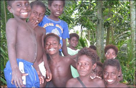 Children of Carterets smile, but what of the future?