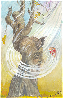 اکاسی پیر از آخرین آرزویش به باد بهاری می گوید.