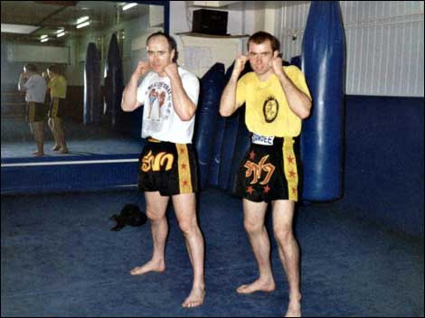 Two Thai boxers at the Mejiro Gym in Amsterdam 470
