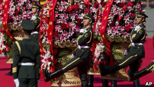 天安门献花圈
