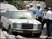 Funcionários da ONU no local do atentado