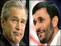 احمدی نژاد و بوش