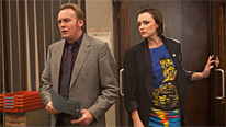 DCI Gene Hunt (Philip Glenister) and DI Alex Drake (Keeley Hawes) investigate a murder