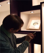 woman screwing up cupboard