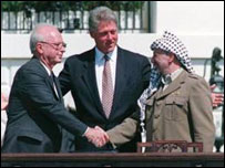 وائٹ ہاؤس میں امریکی فلسطینی اور اسرائیلی رہنما