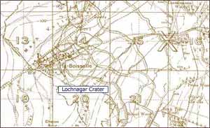 Map of Lochnagar as it was at the time of the Somme