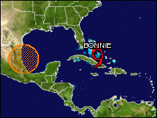 مسار العاصفة الموسمية "بوني"