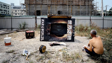 Detail from a photograph of Chen Chieh-jen's film Bade Area. Image courtesy of Chen Chieh-jen