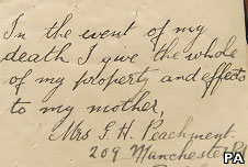 Will from WWI soldier