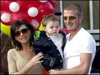 贝克汉姆夫妇与儿子