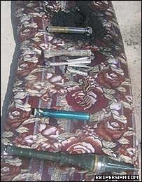 راکتها و مهماتی که در حمله به شهرداری بغلان مرکزی استفاده شده است