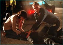 Aftermath of a car crash