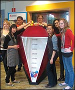 Reshma with Dave Andrews and other students