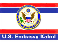 صفحه سايت اينترنتی سفارت آمريکا در کابل