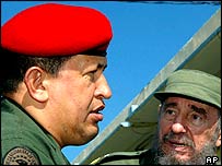Hugo Chavez ve Fidel Castro