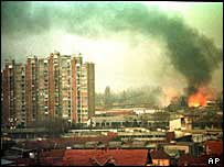 1990'da Priştine'deki çatışmalar