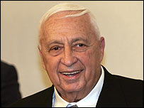 O primeiro-ministro de Israel, Ariel Sharon