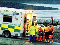 Xe cứu thương ở vịnh Morecambe