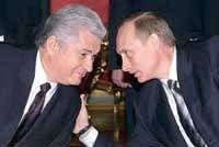 Молдовський президент Владімір Воронін з Путіним