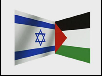 اسرائیل اور فلسطین کے جھنڈے