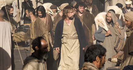 Jesus and the Disciples in the Temple grounds