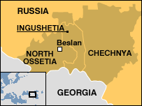North Ossetia's  map