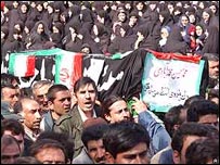 تشييع پيکر قربانيان حادثه