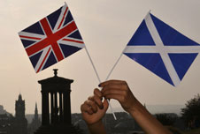 Scottish and UK flags