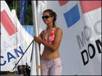 Isabel Swan (foto) e sua parceira, Fernanda Oliveira, tiveram um dia forte na China