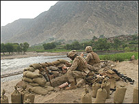 نظاميان آمريکايی در ولايت کنر افغانستان