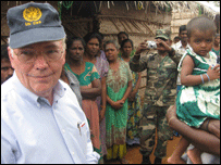 UN official at IDP camp