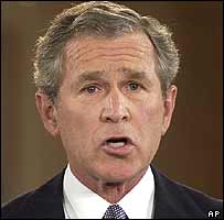 O presidente George W. Bush