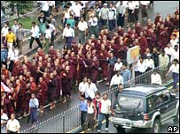 تظاهرات در رانگون