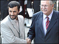 جلال طالبانی و محمود احمدی نژاد