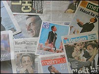 Capas dos jornais franceses trazem Nicolas Sarkozy