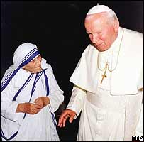 ژان پل دوم و مادر ترزا