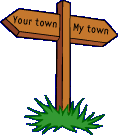 My Town Your Town signpost