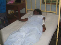 Survivour at hospital