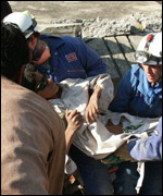 Imran being rescued