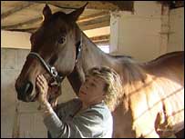 Carrie Humble with a horse
