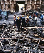 Rubble in York Minster