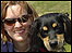 Clare with her own dog Drago