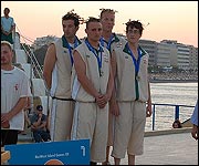Guernsey's Bronze winning 4x200m Swimming Team.