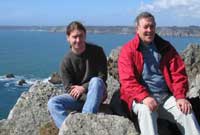 Hywel  a Geraint ar arfordir Crozon.