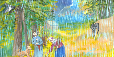 خماری ونواب درجنگل از دیدن حیوانات می بیم دارند.