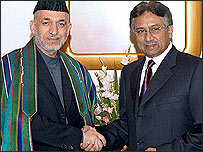 حامد کرزی رييس جمهوری افغانستان در سفر به پاکستان