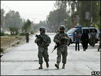 Soldados americanos em Bagdá