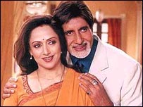 हेमा मालिनी और अमिताभ बच्चन