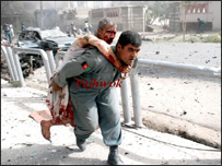 آسیب دیدگان انفجار اخیر در کابل