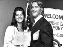 Schwarzenegger e a mulher, Maria Schriver